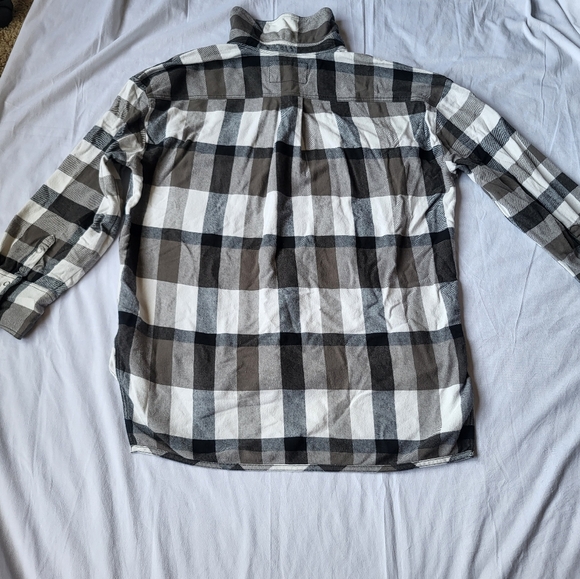 We The Free/Free People Izzy Cargo Plaid Flannel Shirt Size Large - Picture 5 of 10